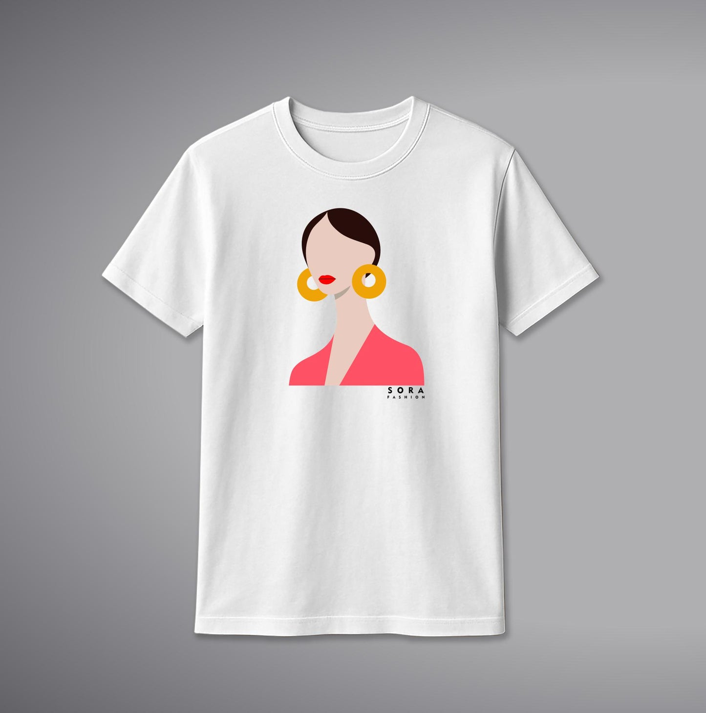 Girl Graphic T-Shirt – Stylish Cotton Tee with Girl Illustration | SORA FASHION