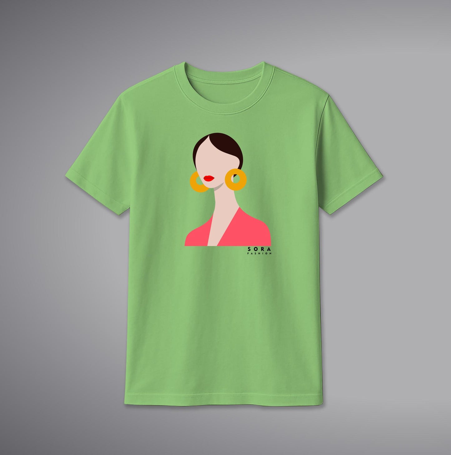 Girl Graphic T-Shirt – Stylish Cotton Tee with Girl Illustration | SORA FASHION