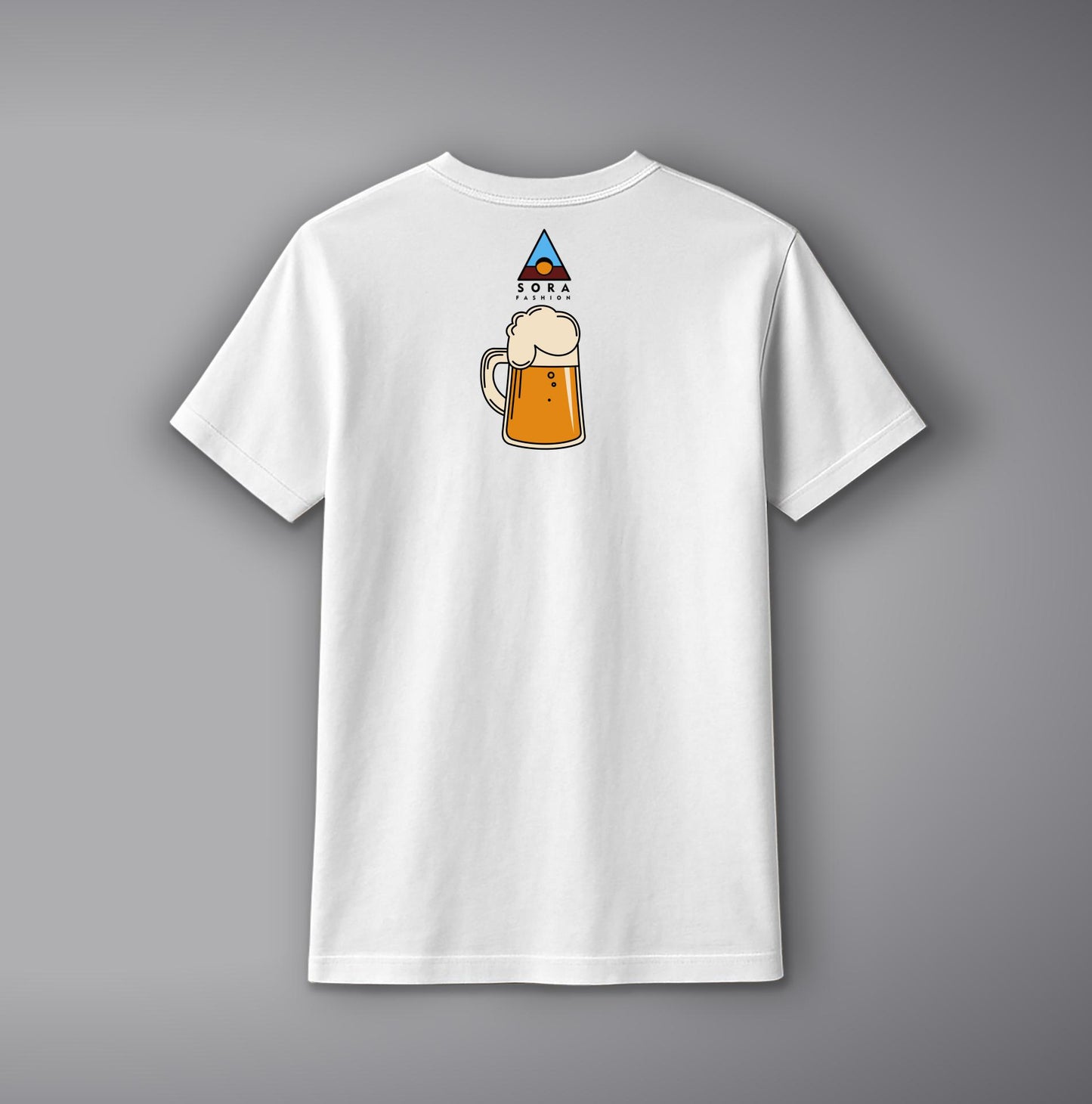 Beer Glass T-Shirt – Fun Party Cotton Tee with Beer Mug Design | SORA FASHION