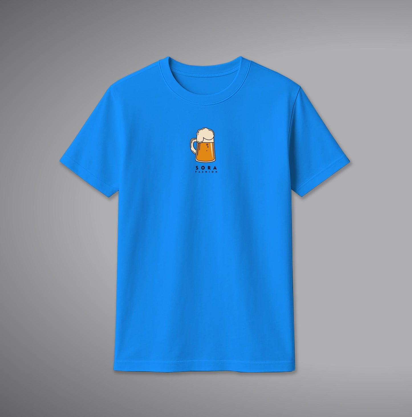 Beer Glass T-Shirt – Fun Party Cotton Tee with Beer Mug Design | SORA FASHION