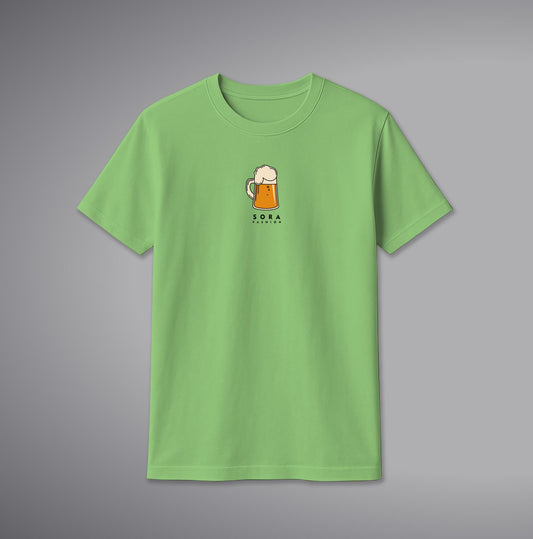 Beer Glass T-Shirt – Fun Party Cotton Tee with Beer Mug Design | SORA FASHION