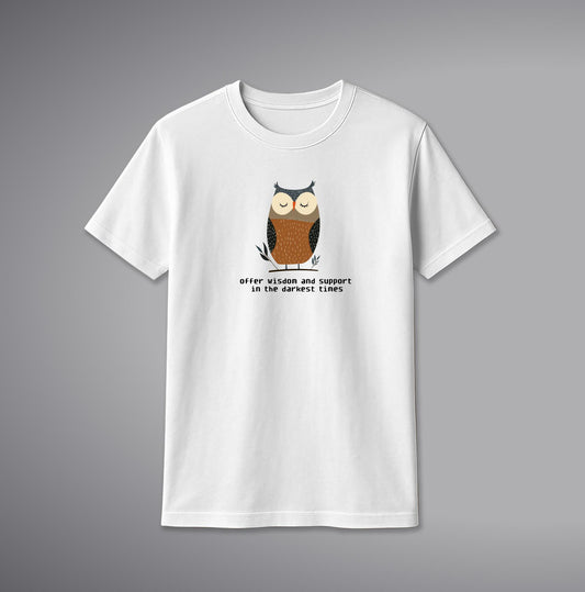 Owl T-Shirt – Artistic Night Owl Graphic Cotton Tee | SORA FASHION