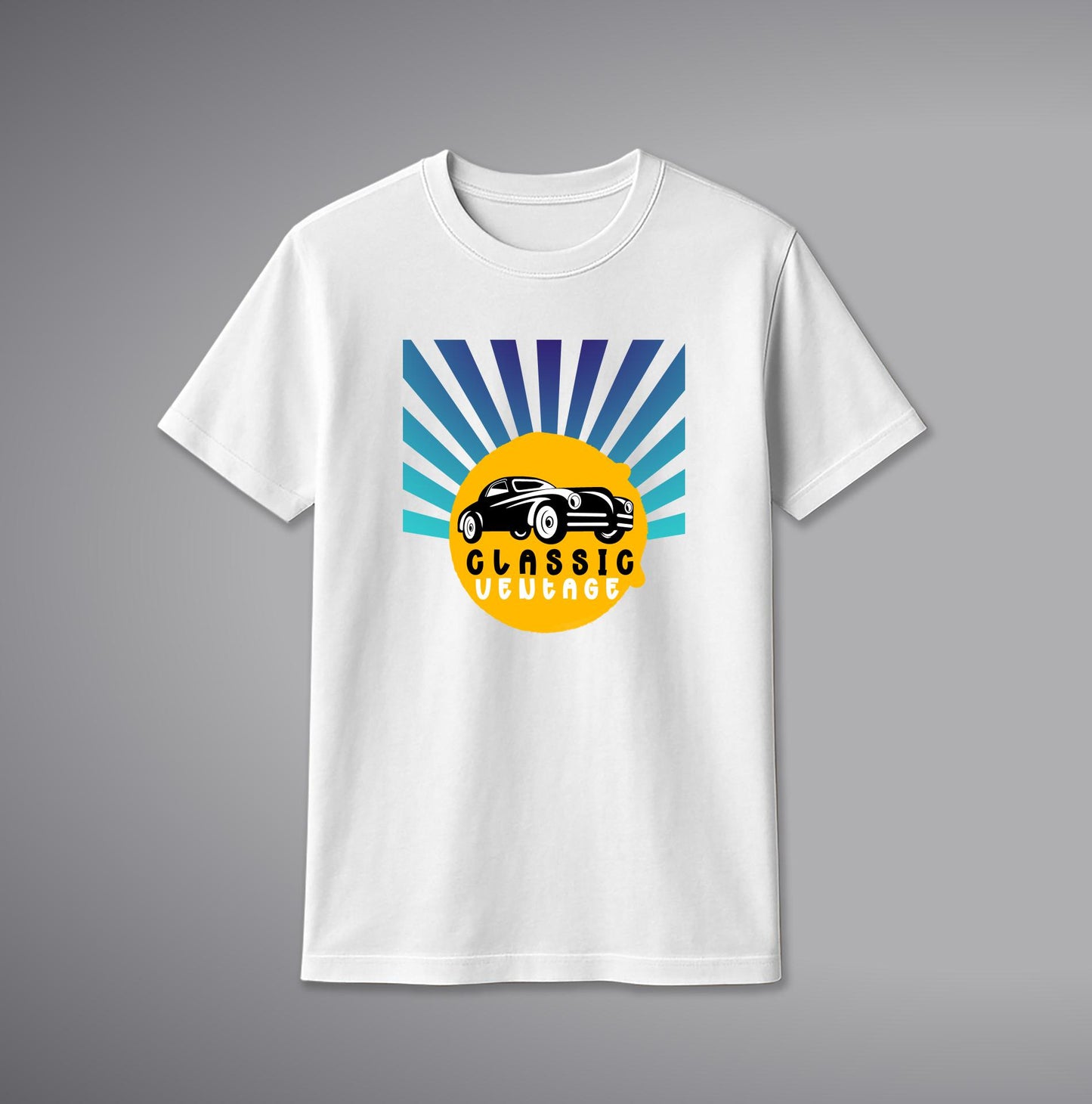 Classic Car T-Shirt – Retro Cotton Tee with Classic Car Design | SORA FASHION