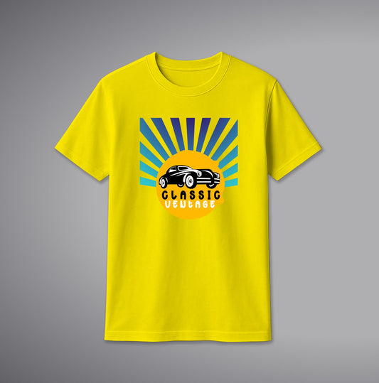 Classic Car T-Shirt – Retro Cotton Tee with Classic Car Design | SORA FASHION