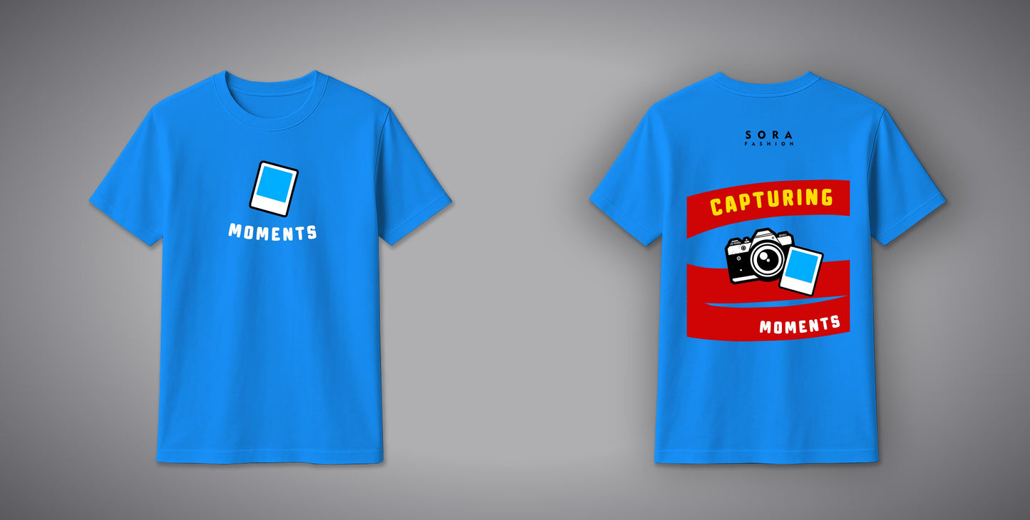 Moment Capture Camera T-Shirt – Printed Cotton Tee for Creators & Photographers | SORA FASHION