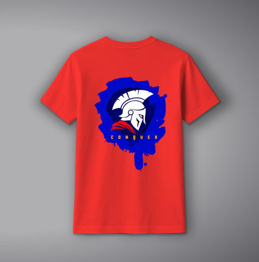 Conquer Warrior T-Shirt – Bold Printed Cotton Tee for Men & Women | SORA FASHION