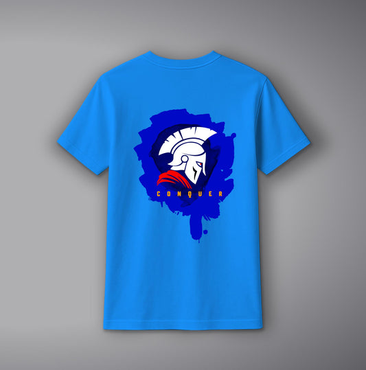 Conquer Warrior T-Shirt – Bold Printed Cotton Tee for Men & Women | SORA FASHION