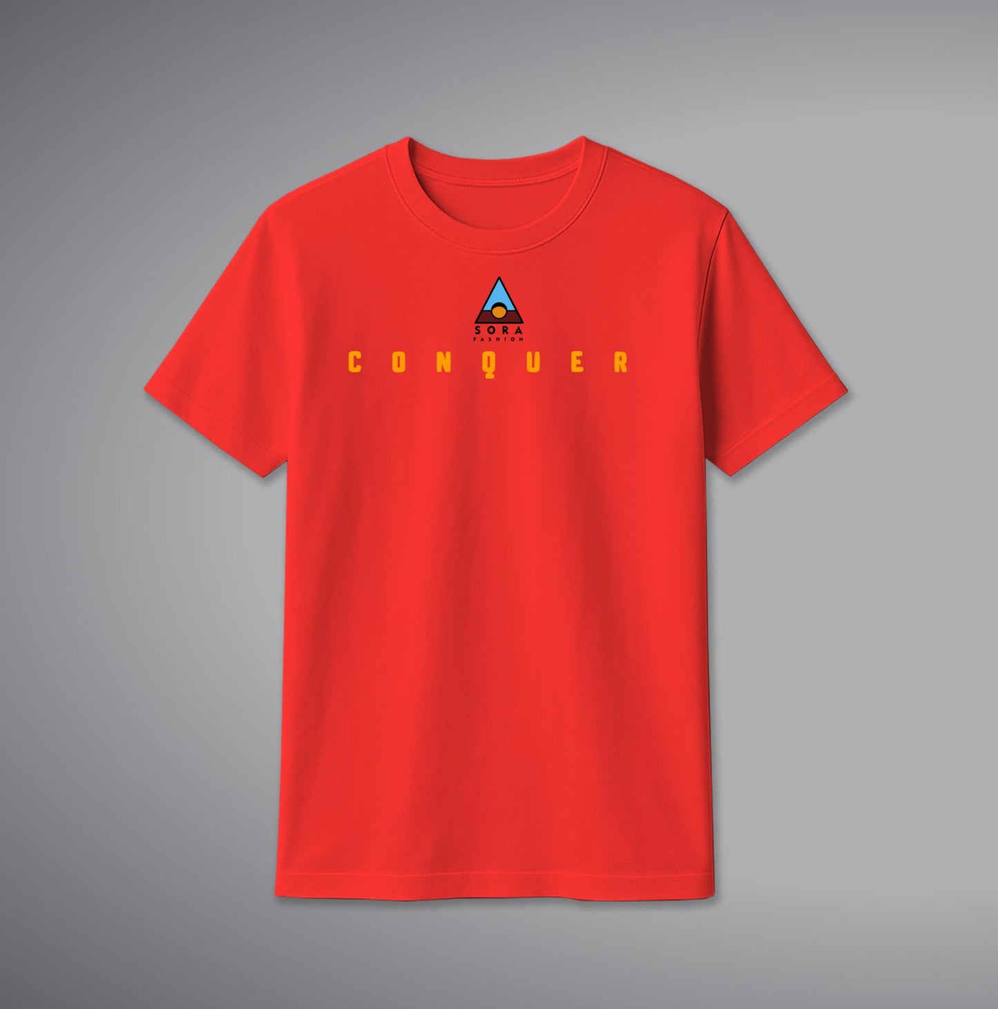 Conquer Warrior T-Shirt – Bold Printed Cotton Tee for Men & Women | SORA FASHION