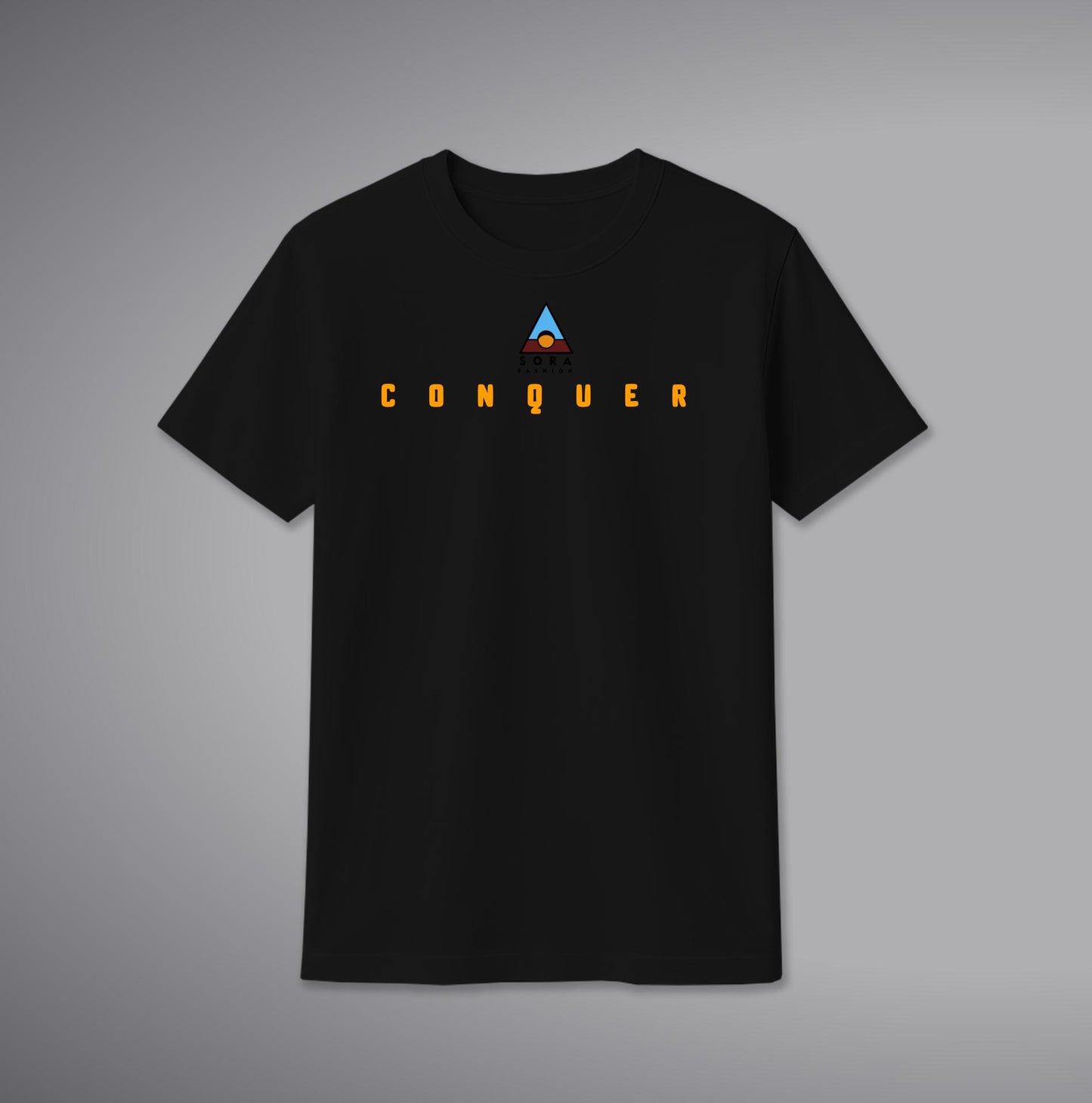 Conquer Warrior T-Shirt – Bold Printed Cotton Tee for Men & Women | SORA FASHION