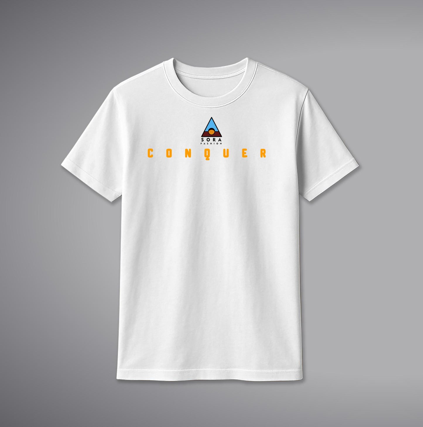 Conquer Warrior T-Shirt – Bold Printed Cotton Tee for Men & Women | SORA FASHION