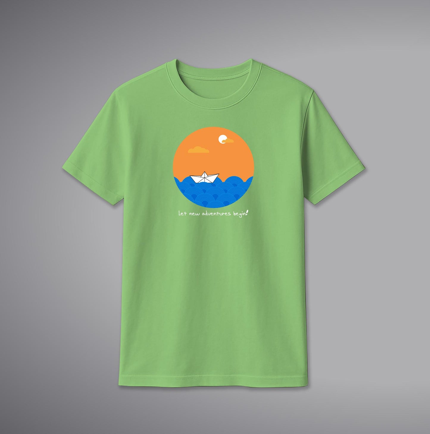 Paper Boat T-Shirt – Minimal Nostalgic Cotton Tee with Paper Boat Design | SORA FASHION