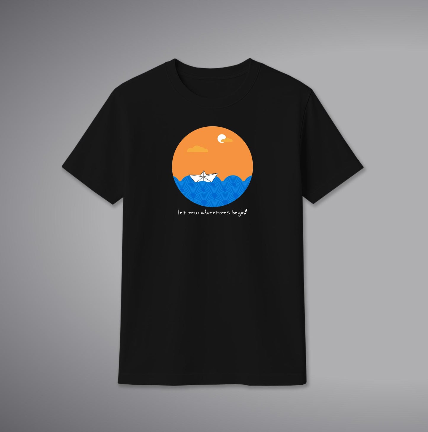 Paper Boat T-Shirt – Minimal Nostalgic Cotton Tee with Paper Boat Design | SORA FASHION