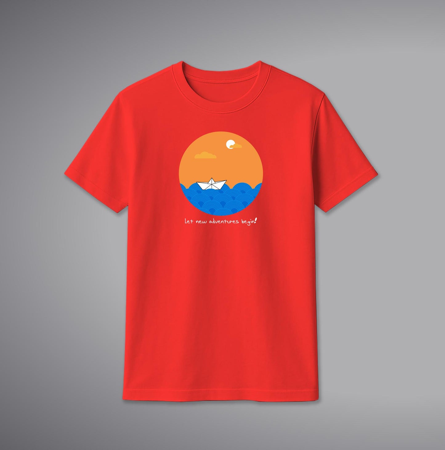 Paper Boat T-Shirt – Minimal Nostalgic Cotton Tee with Paper Boat Design | SORA FASHION