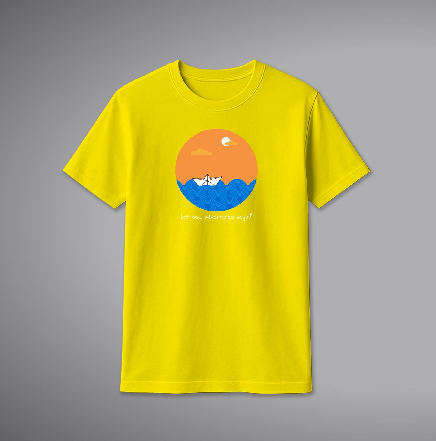 Paper Boat T-Shirt – Minimal Nostalgic Cotton Tee with Paper Boat Design | SORA FASHION