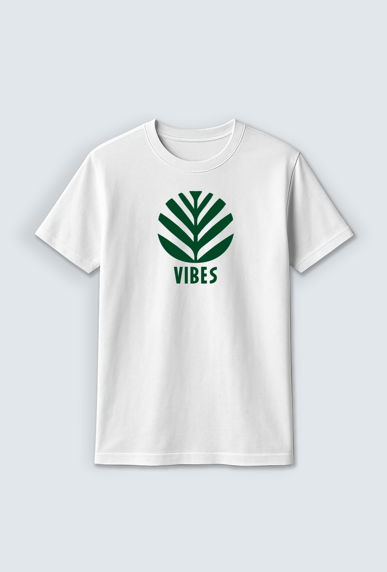 Cotton T-Shirt :  “Vibes” Text Design Cotton T-Shirt