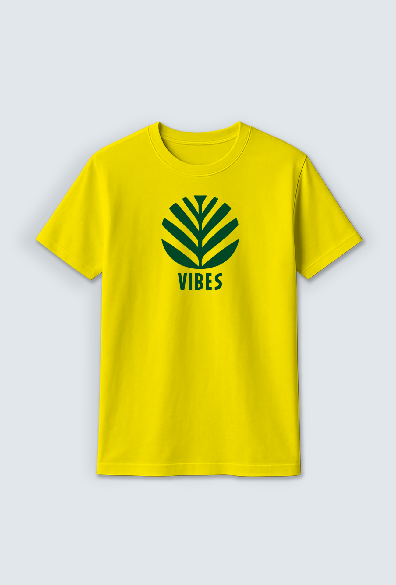Cotton T-Shirt :  “Vibes” Text Design Cotton T-Shirt