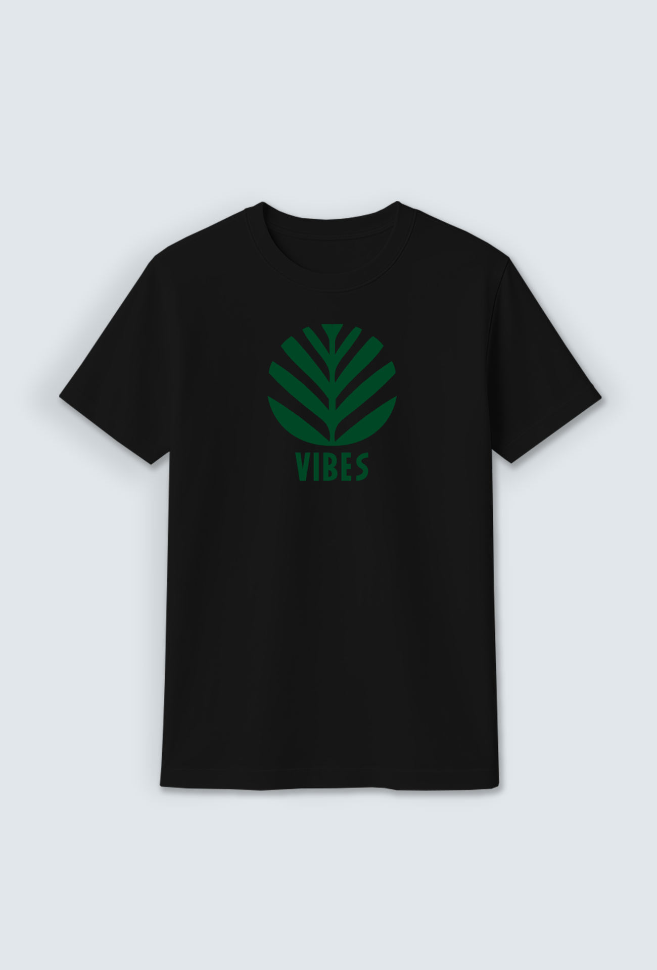 Cotton T-Shirt :  “Vibes” Text Design Cotton T-Shirt