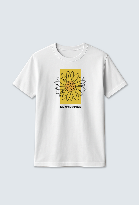 Cotton T-Shirt : Wave Design Cotton T-Shirt