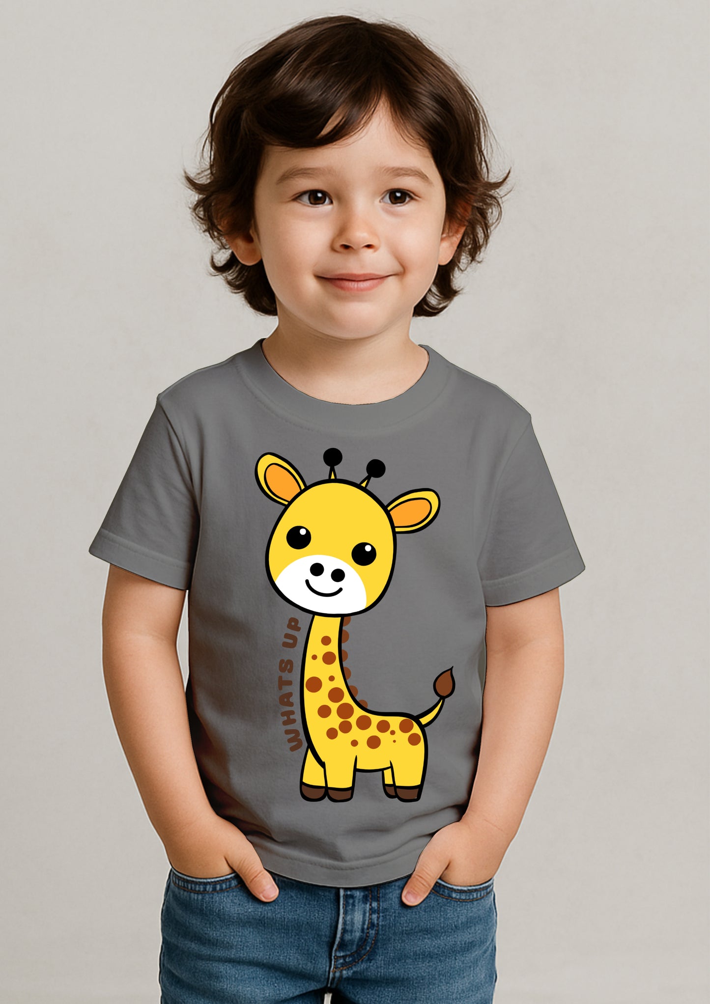 🦒  Cute Giraffe Print T-Shirt for Kids – 100% Cotton | Shop Online at SORA Fashion