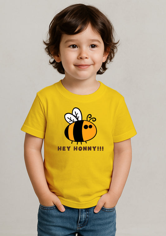 🐝 Honey Bee Print T-Shirt for Kids – 100% Cotton | Shop Online at SORA Fashion