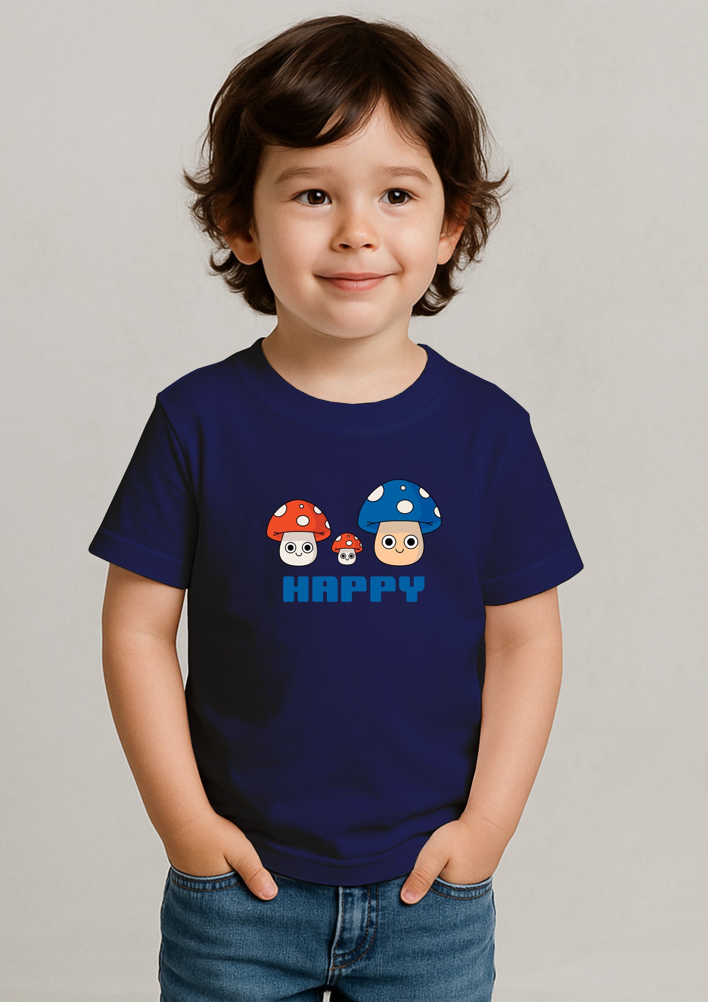 🍄 Cute Mushroom Print T-Shirt for Kids – 100% Cotton | Shop Online at SORA Fashion