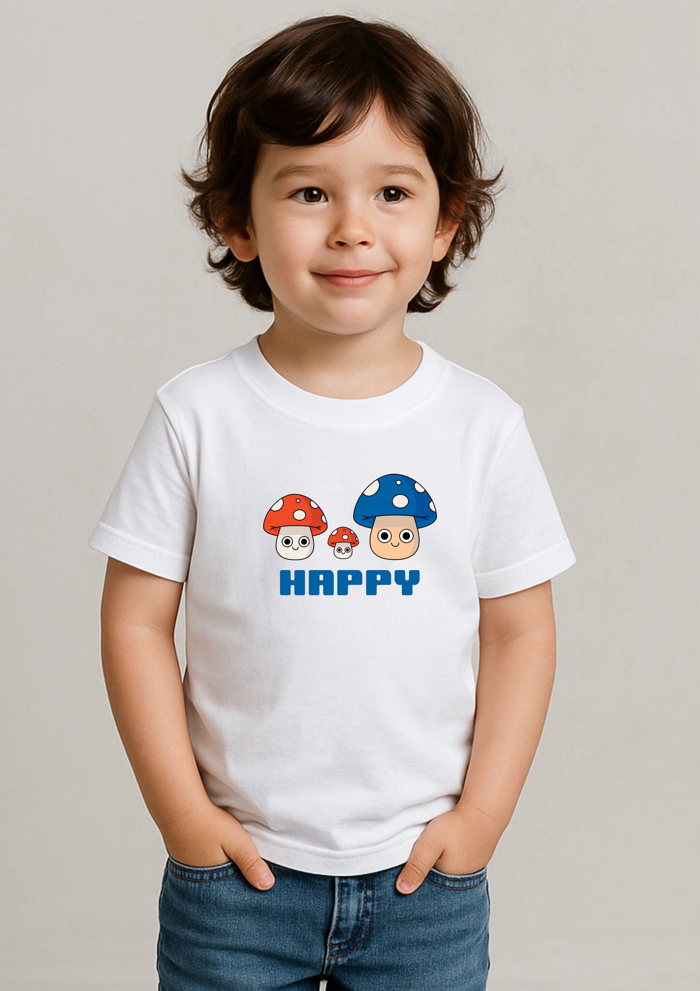 🍄 Cute Mushroom Print T-Shirt for Kids – 100% Cotton | Shop Online at SORA Fashion