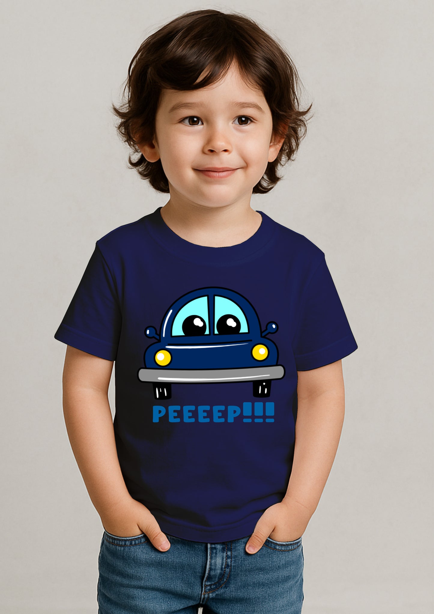 🚗 Cute Car Print T-Shirt for Kids – 100% Cotton | Shop Online at SORA Fashion