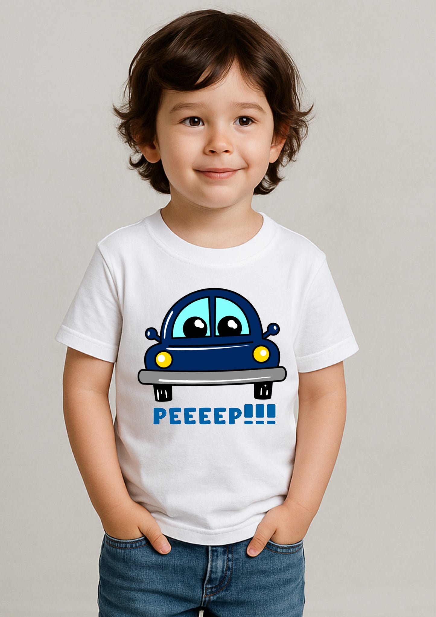 🚗 Cute Car Print T-Shirt for Kids – 100% Cotton | Shop Online at SORA Fashion