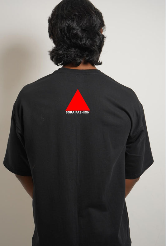 Vintage Car Red Triangle T-Shirt – Classic Car Graphic Cotton Tee | SORA FASHION