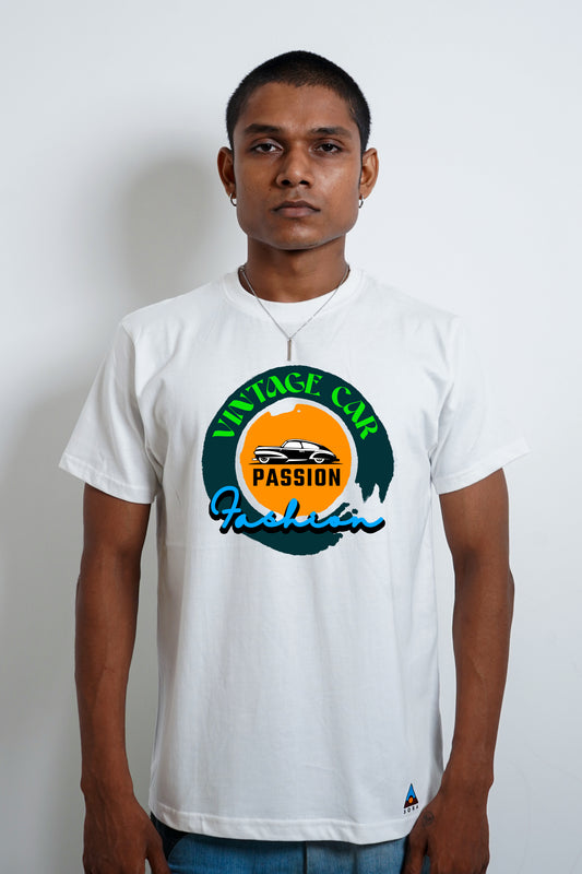 Vintage Car Passion T-Shirt – Classic Car Graphic Cotton Tee for Men & Women | SORA FASHION